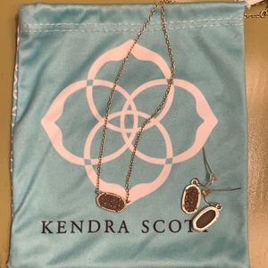 Kendra Scott druzy necklace and earring set